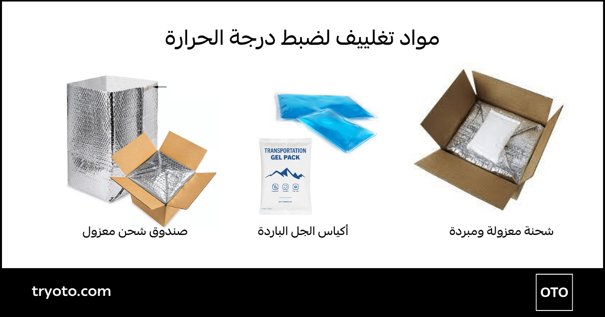 تغلييف المنتجات مواد تغلييف لضبط درجة الحرارة
